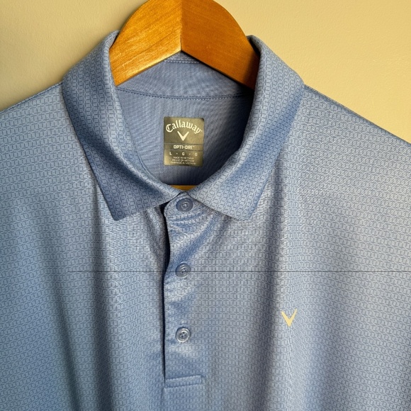 Callaway OPTI-DRY Men's Short Sleeve Performance Polo Athletic Golf Shirt Blue L - Picture 4 of 13